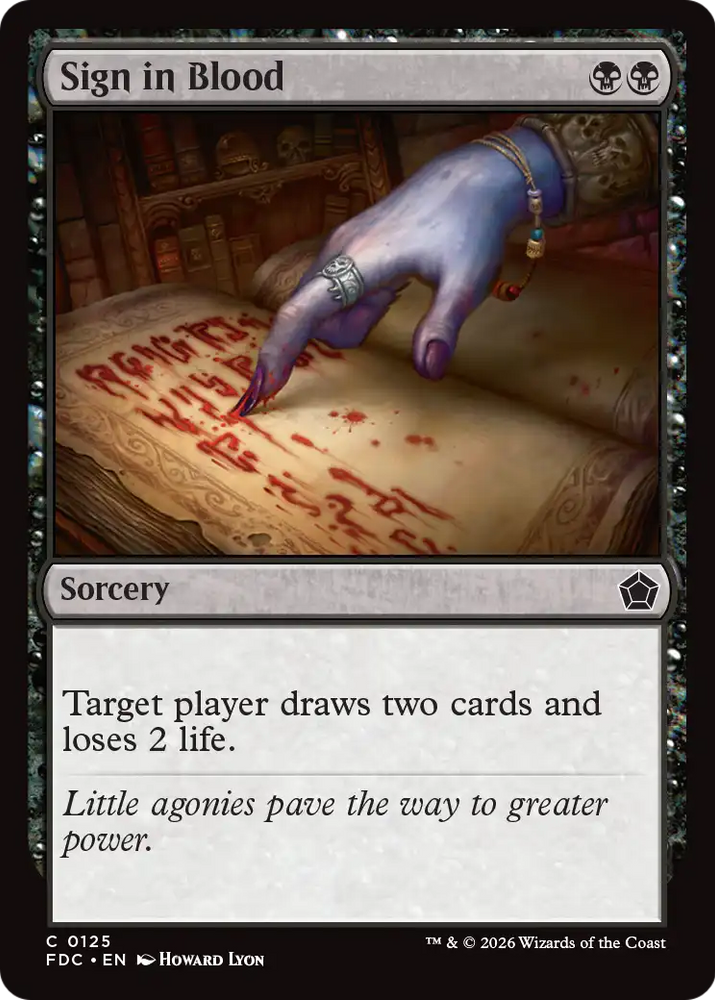 Sign in Blood [Foundations Commander]