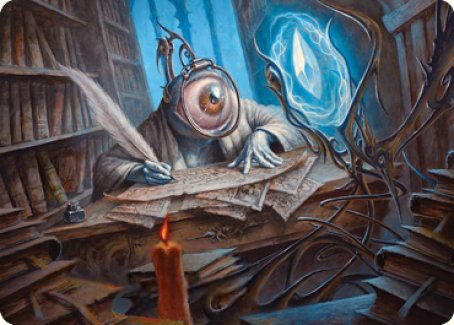 mtg midnight hunt art cards Unblinking Observer Card [Innistrad: Art Series] Card // Card Rarity Printing:MID 211 Foil Summon: Leviathan [361] [Borderless] Collectible