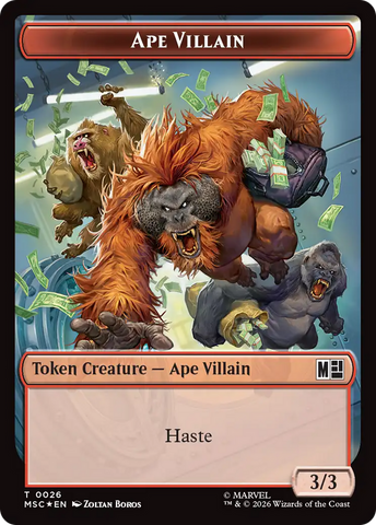 Copy (017) // Ape Villain (026) Double-Sided Token (Surge Foil) [Marvel Super Heroes Commander Tokens]