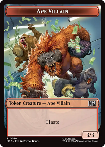 Copy (001) // Ape Villain (010) Double-Sided Token [Marvel Super Heroes Commander Tokens]