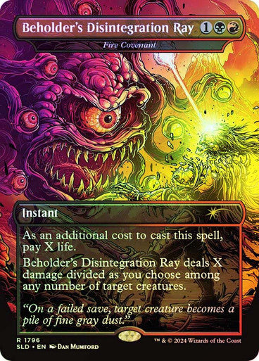 Beholder's Disintegration Ray - Fire Covenant (Rainbow Foil) [Secret Lair Drop Series]
