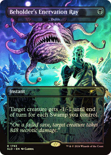 Beholder's Enervation Ray - Defile (Rainbow Foil) [Secret Lair Drop Series]