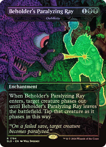 Beholder's Paralyzing Ray - Oubliette (Rainbow Foil) [Secret Lair Drop Series]