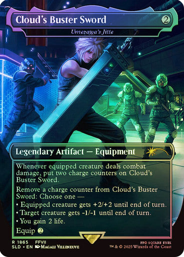 Cloud's Buster Sword - Umezawa's Jitte (Rainbow Foil) [Secret Lair Drop Series]