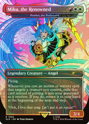 Miku, the Renowned - Feather, the Redeemed (Rainbow Foil) [Secret Lair Drop Series]