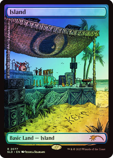 Island (2077) (Rainbow Foil) [Secret Lair Drop Series]