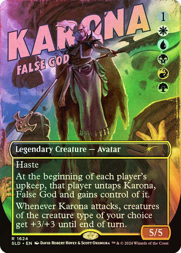 Karona, False God (Rainbow Foil) [Secret Lair Drop Series]