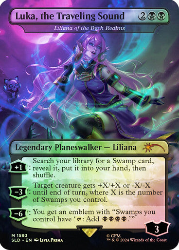Luka, the Traveling Sound - Liliana of the Dark Realms (Rainbow Foil) [Secret Lair Drop Series]