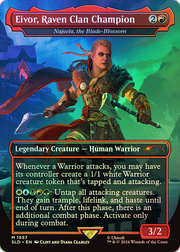 Eivor, Raven Clan Champion - Najeela, the Blade-Blossom (Rainbow Foil) [Secret Lair Drop Series]