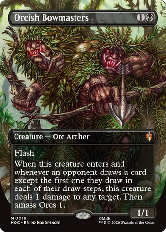 Orcish Bowmasters (Borderless) (Surge Foil) [The Hobbit: Eternal-Legal]
