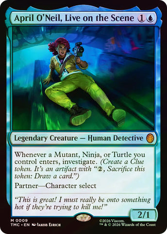 April O'Neil, Live on the Scene (Surge Foil) [Teenage Mutant Ninja Turtles Commander]