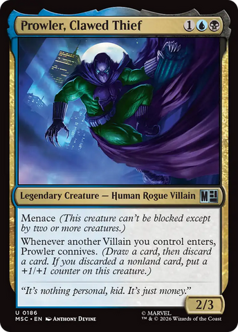 Prowler, Clawed Thief (Surge Foil) [Marvel Super Heroes Commander]