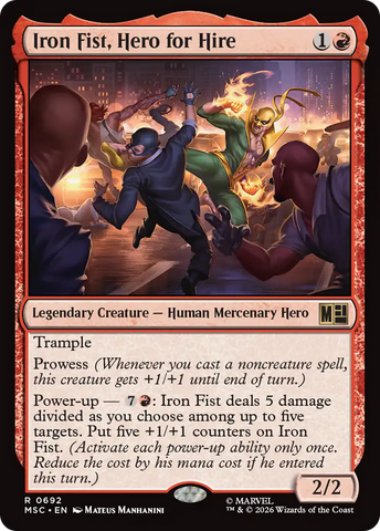 Iron Fist, Hero for Hire [Marvel Super Heroes Commander]