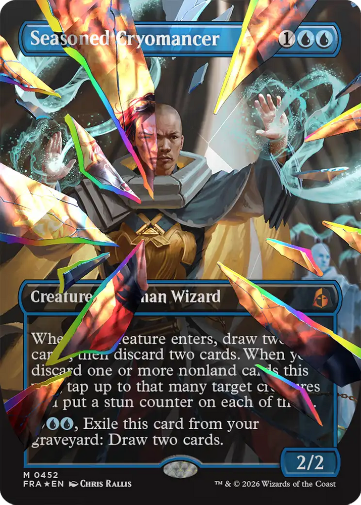 Seasoned Cryomancer (Borderless) (Facet Foil) (0452) [Reality Fracture]