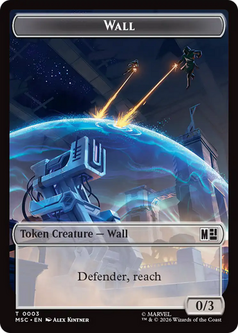 Wall (003) // Merfolk (006) Double-Sided Token [Marvel Super Heroes Commander Tokens]