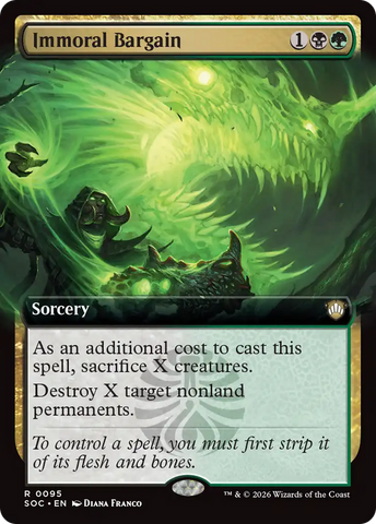 Immoral Bargain (Extended Art) [Secrets of Strixhaven Commander]