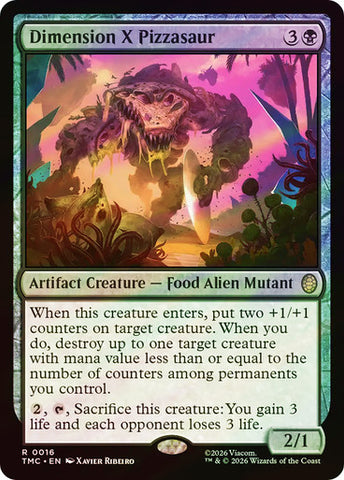 Dimension X Pizzasaur (Surge Foil) [Teenage Mutant Ninja Turtles Commander]