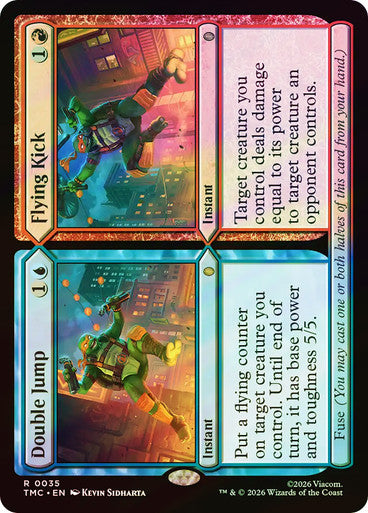 Double Jump // Flying Kick (Surge Foil) [Teenage Mutant Ninja Turtles Commander]