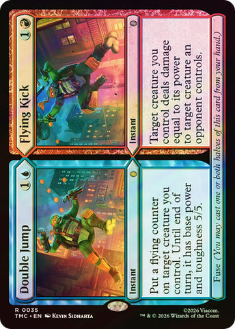 Double Jump // Flying Kick (Surge Foil) [Teenage Mutant Ninja Turtles Commander]