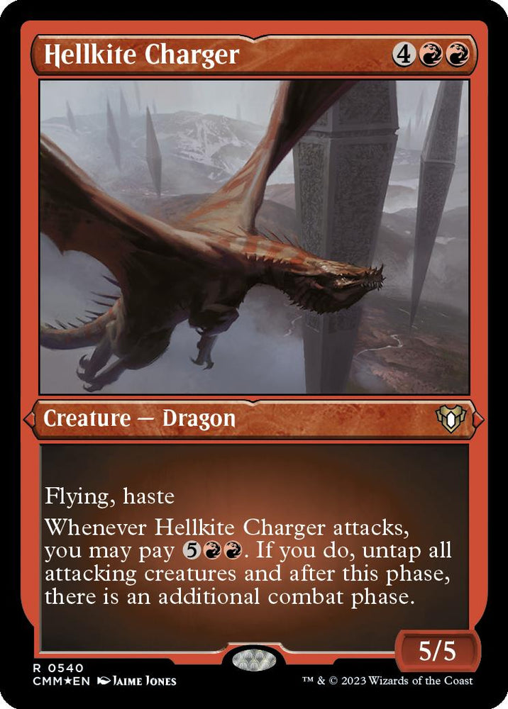 Hellkite Charger (Foil Etched) [Commander Masters]