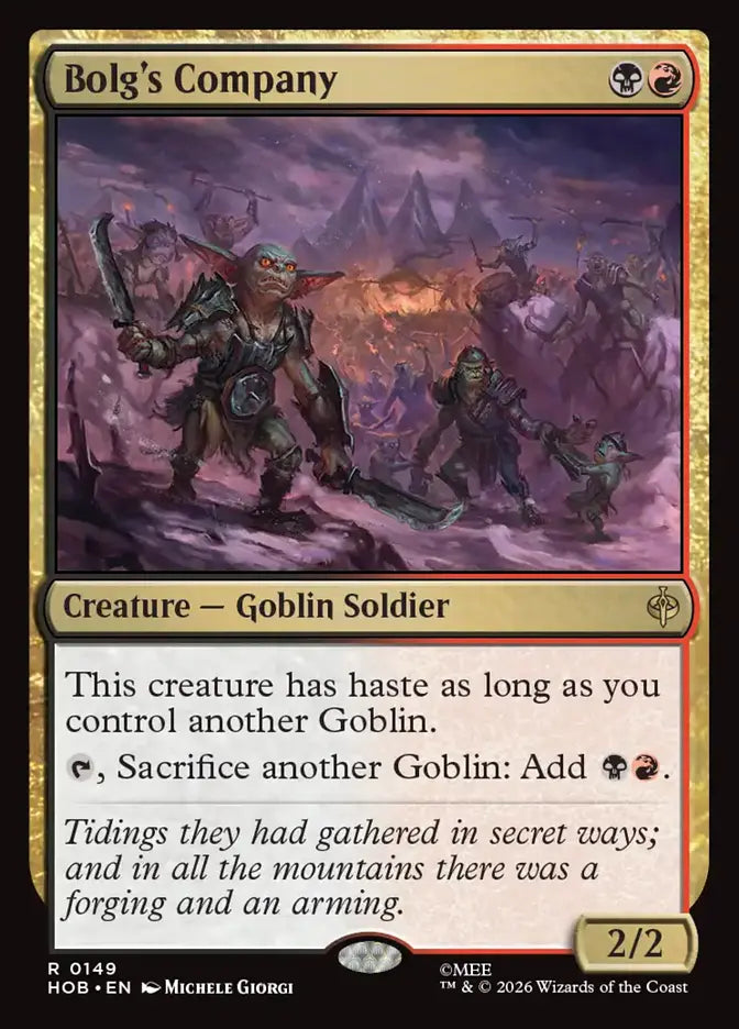 Bolg's Company [The Hobbit]
