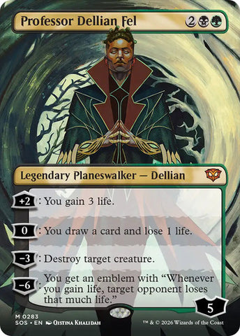 Professor Dellian Fel (Borderless) [Secrets of Strixhaven]