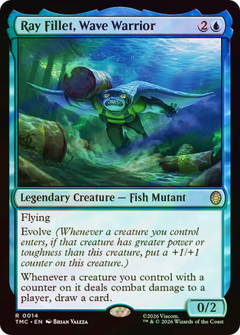 Ray Fillet, Wave Warrior (Surge Foil) [Teenage Mutant Ninja Turtles Commander]