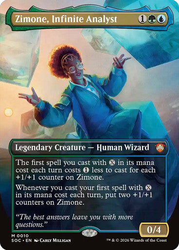 Zimone, Infinite Analyst (Borderless) [Secrets of Strixhaven Commander]